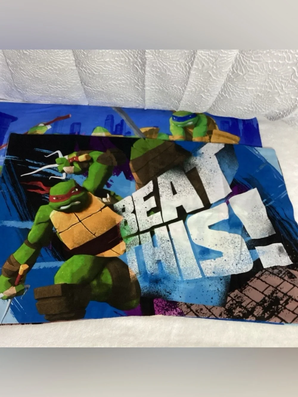 Lot of 2 Nickelodeon Teenage Mutant Ninja Turtles Standard Pillowcases 2014